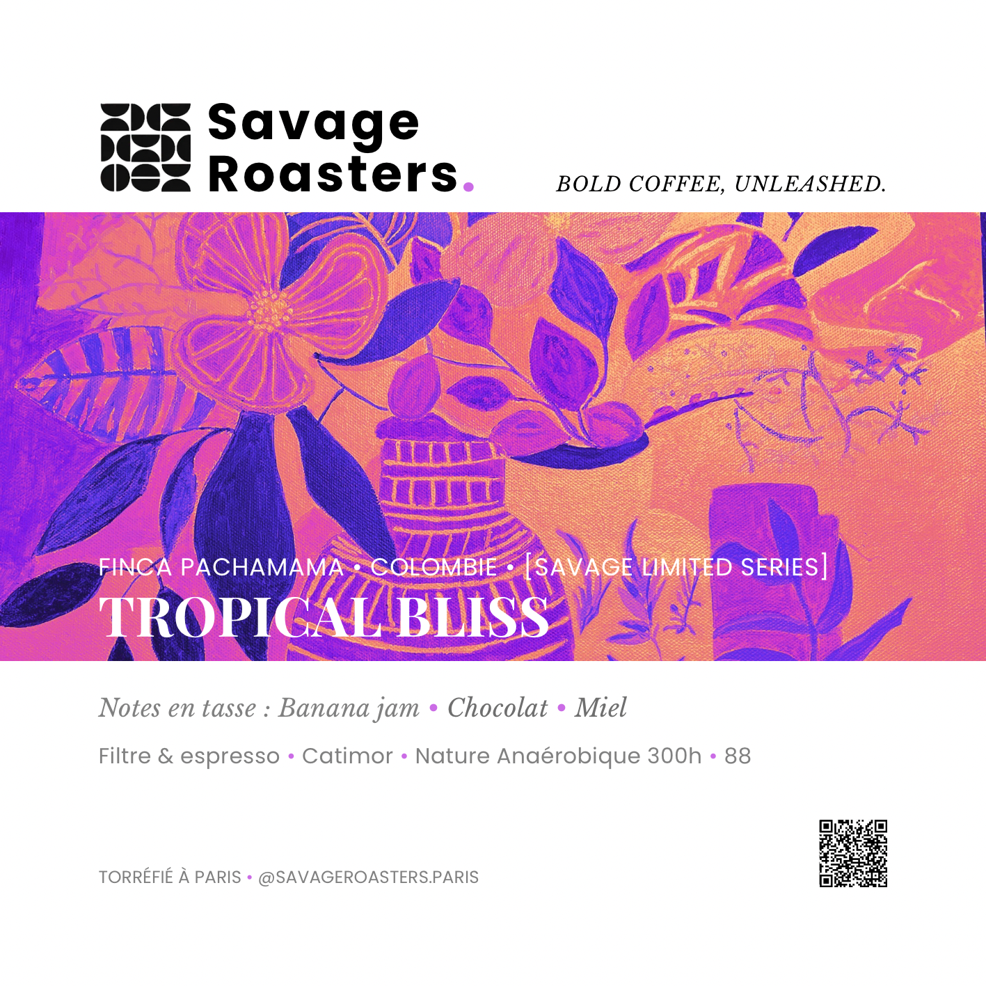 Colombie - Tropical Bliss - Catimor Natural anaerobic 300h [Savage Limited Series]
